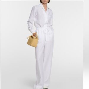 Loro Piana White Cotton Button Down Shirt $850 Size 6